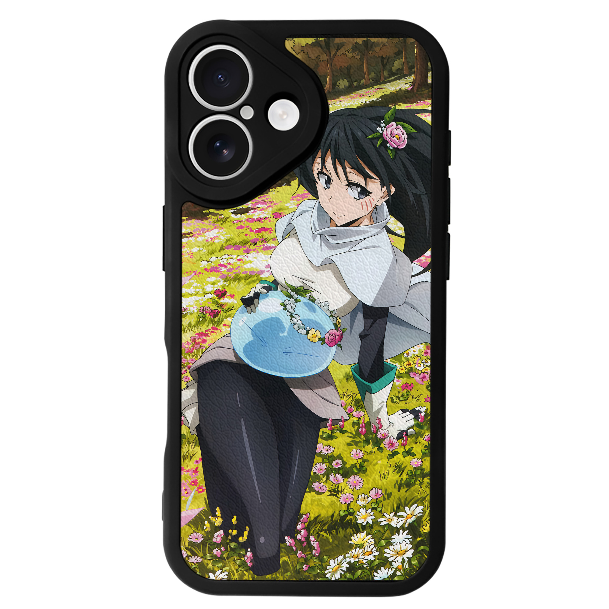 （画像用） 転スラ Regarding Reincarnated to Slime 【iPhone 16シリーズ対応】シリコンスマホケース（レザー調） 材質：シリコン